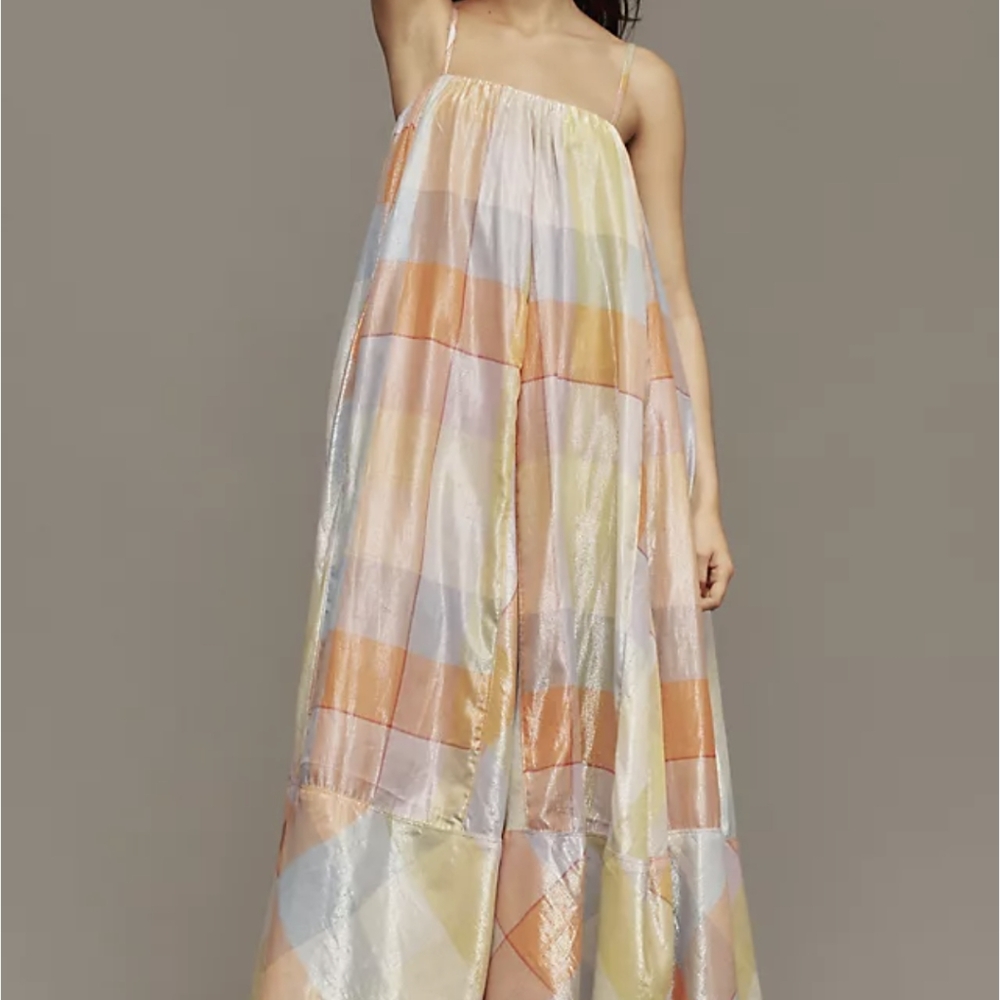Pilcro Tent Plaid Maxi Dress